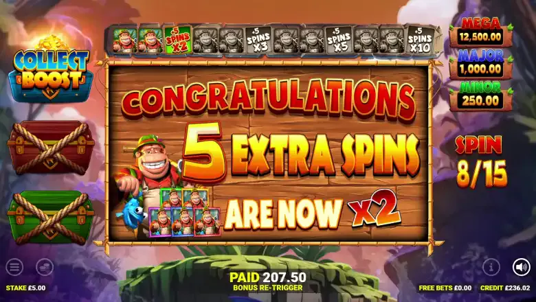 King Kong Splash free spins upgrade