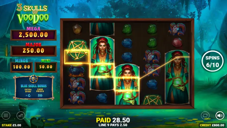 3 Skulls of Voodoo Bonus Round