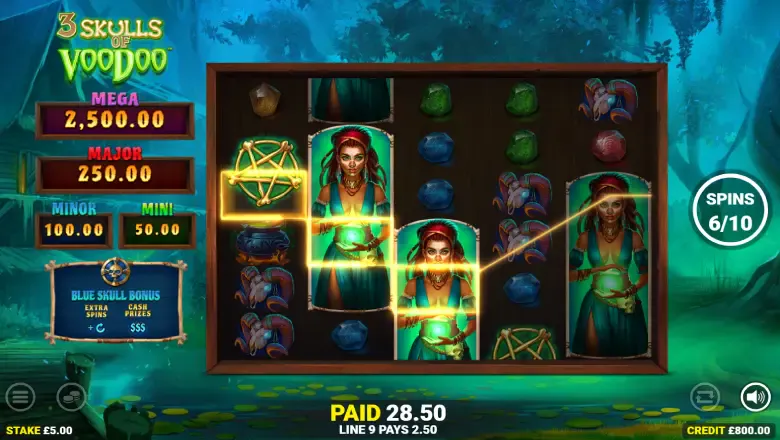 3 Skulls of Voodoo Bonus Round