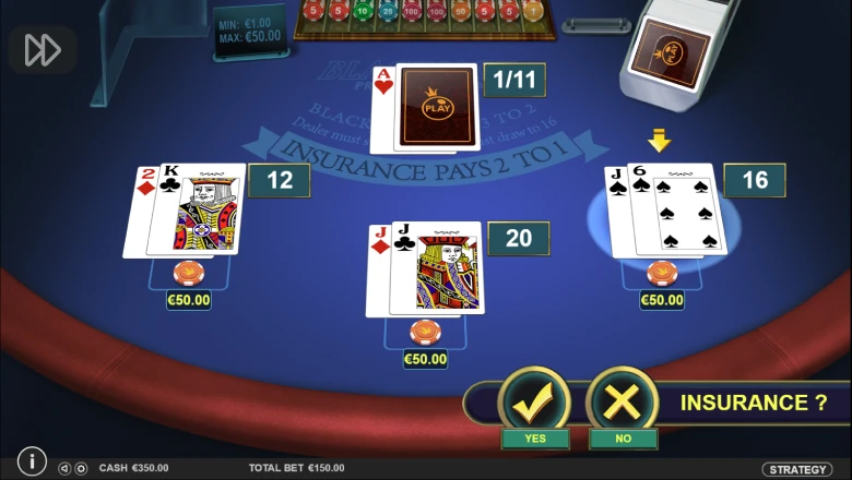 American Blackjack insurance bet