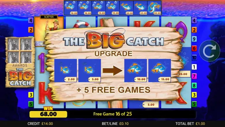 Fishin' Frenzy The Big Catch Bonus Upgrade
