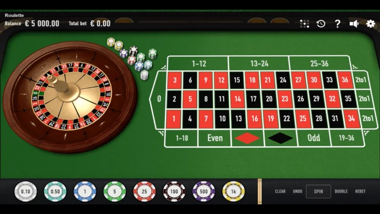 Roulette Nouveau Screen