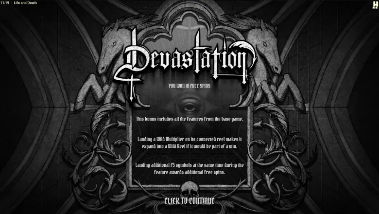 Life and Death Devastation spins