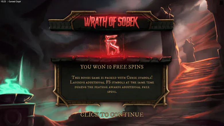 Curse Crypt Wrath of Sobek Screen