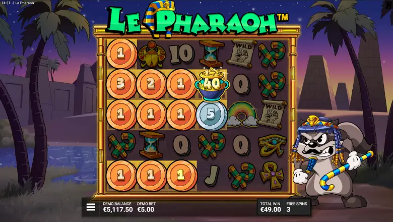 Le Pharaoh Luck of the Pharaoh bonus