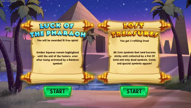 Le Pharaoh Bonus pick