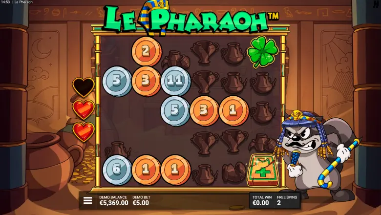 Le Pharaoh Lost Treasure Bonus