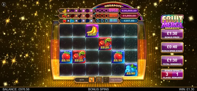 Fruit Merge Megapots Feature