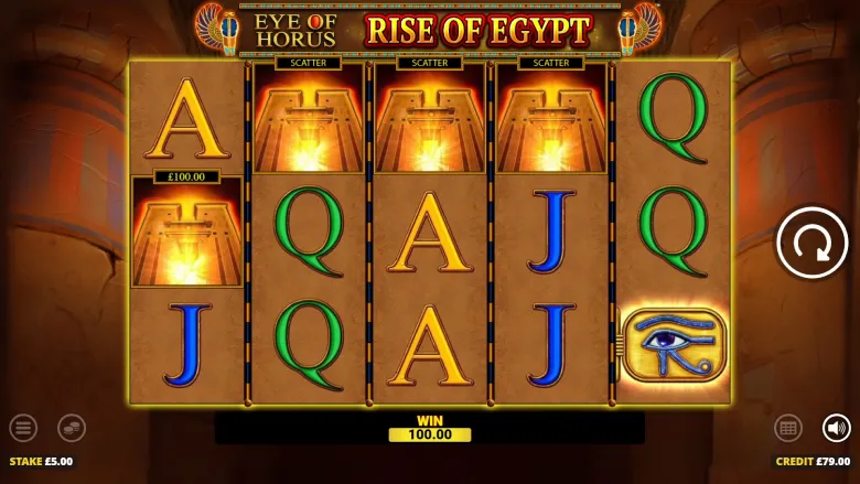 Eye of Horus Rise of Egypt 4 scatters
