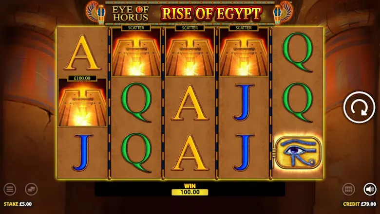 Eye of Horus Rise of Egypt 4 scatters