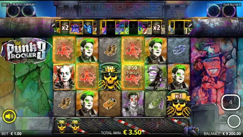 Punk Rocker 3 bonus round