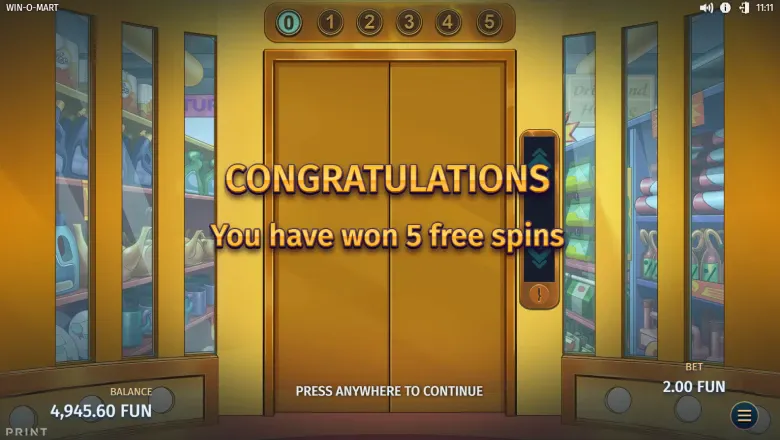 Win-O-Mart free spins