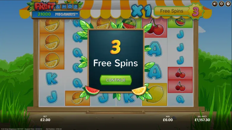 Fruit Shop Megaways Free Spins