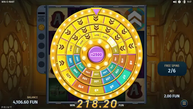 Win-O-Mart Bonus Wheel