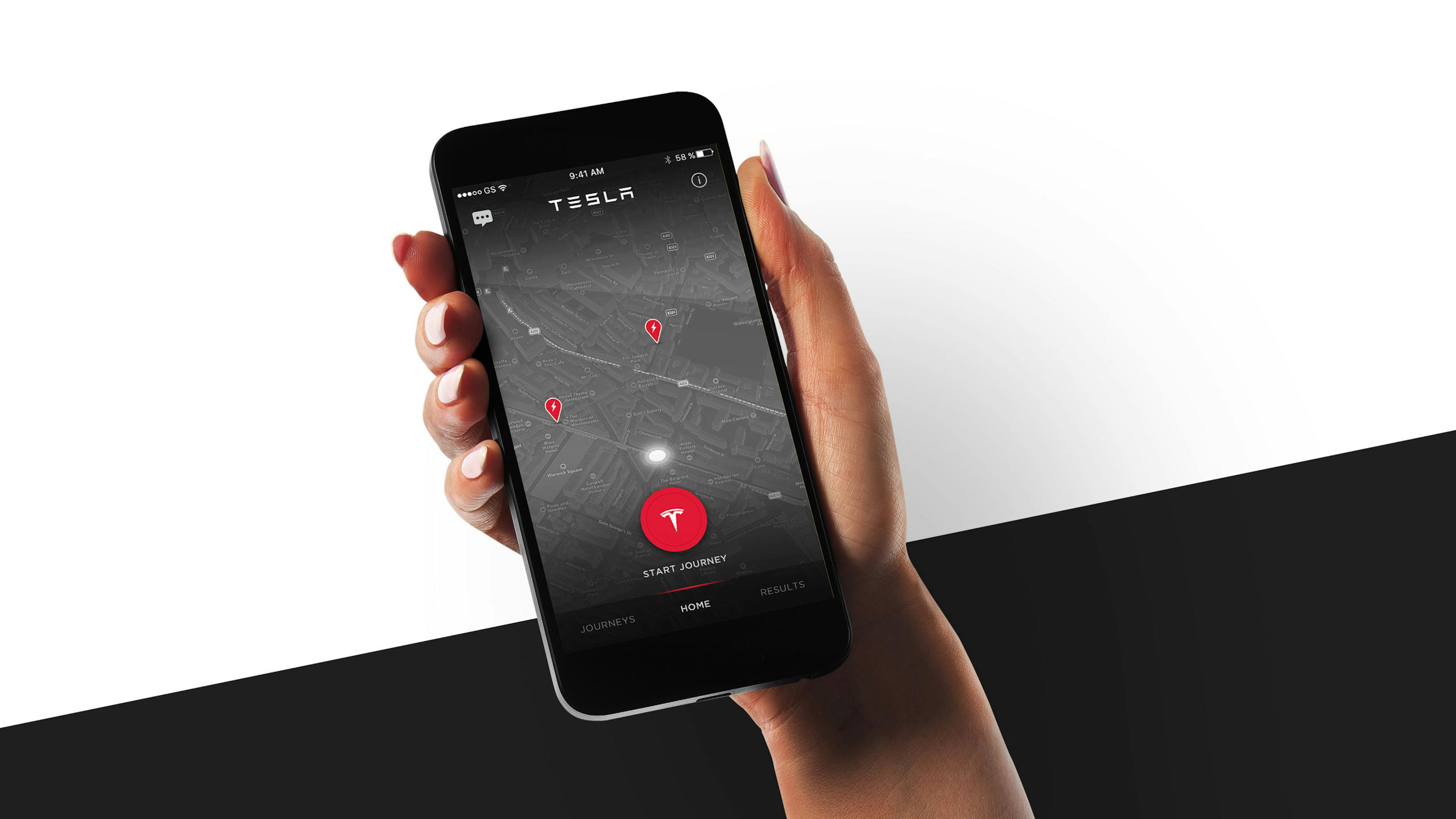 Tesla Charge Ahead iOS application