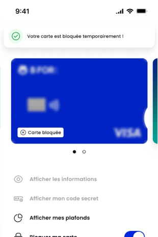 carte visa bforbank bforzen blocage