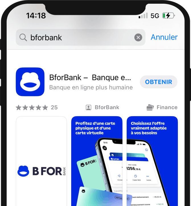 Smarthphone application bforbank