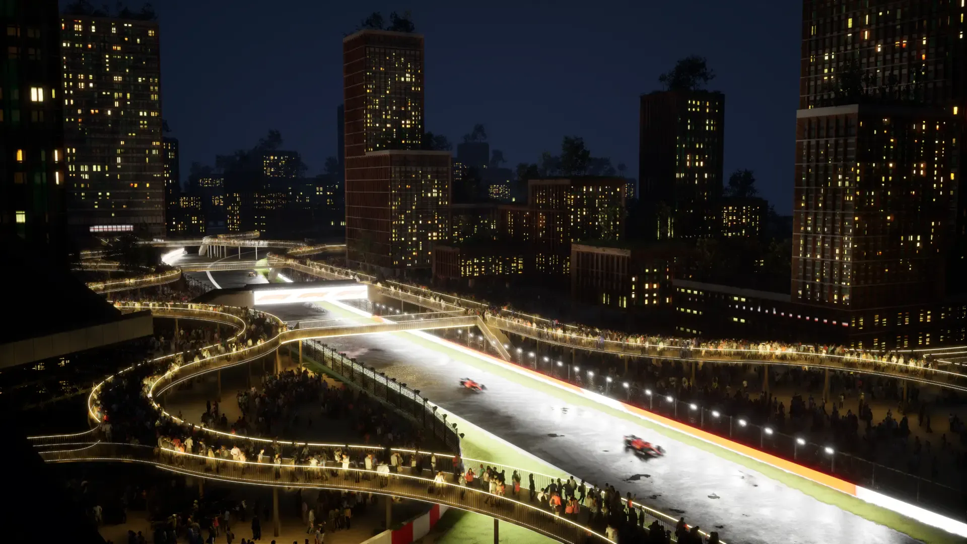 VIEW OF RACE TRACK