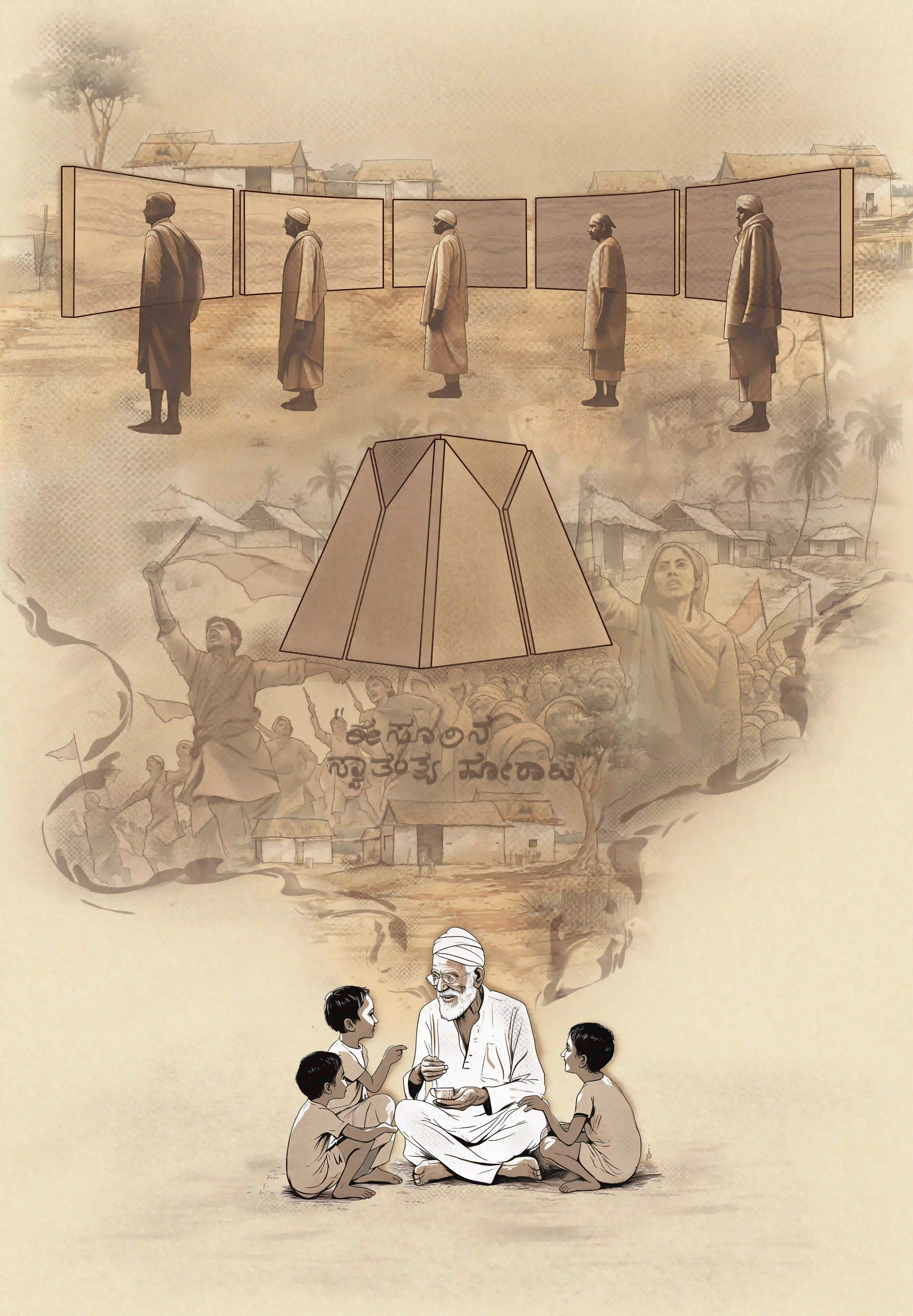 ILLUSTRATION DEPICTING THE HISTORY OF ISURU AND ITS MARTYRS