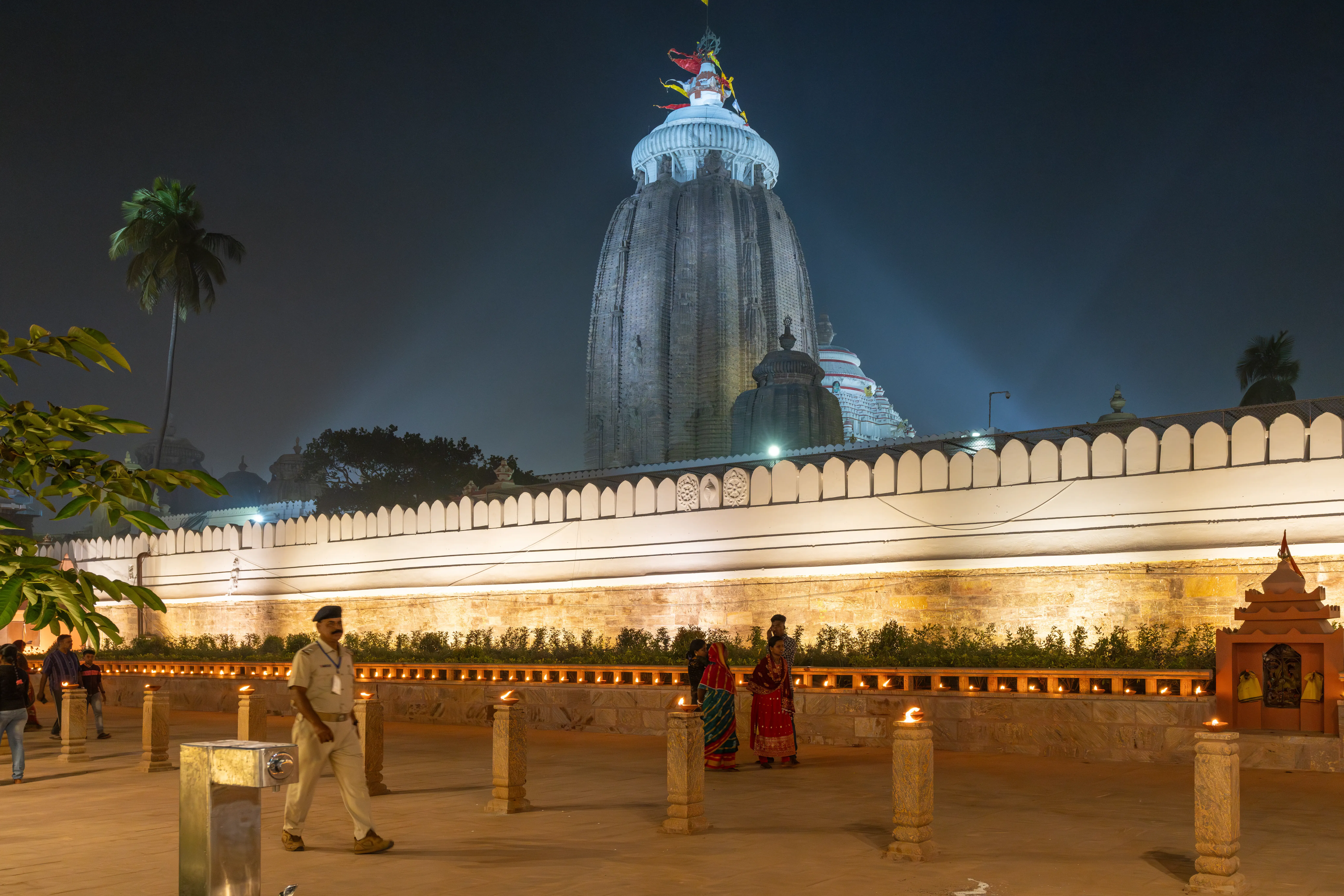 VIEW OF INNER PRADAKSHINA AT NIGHT