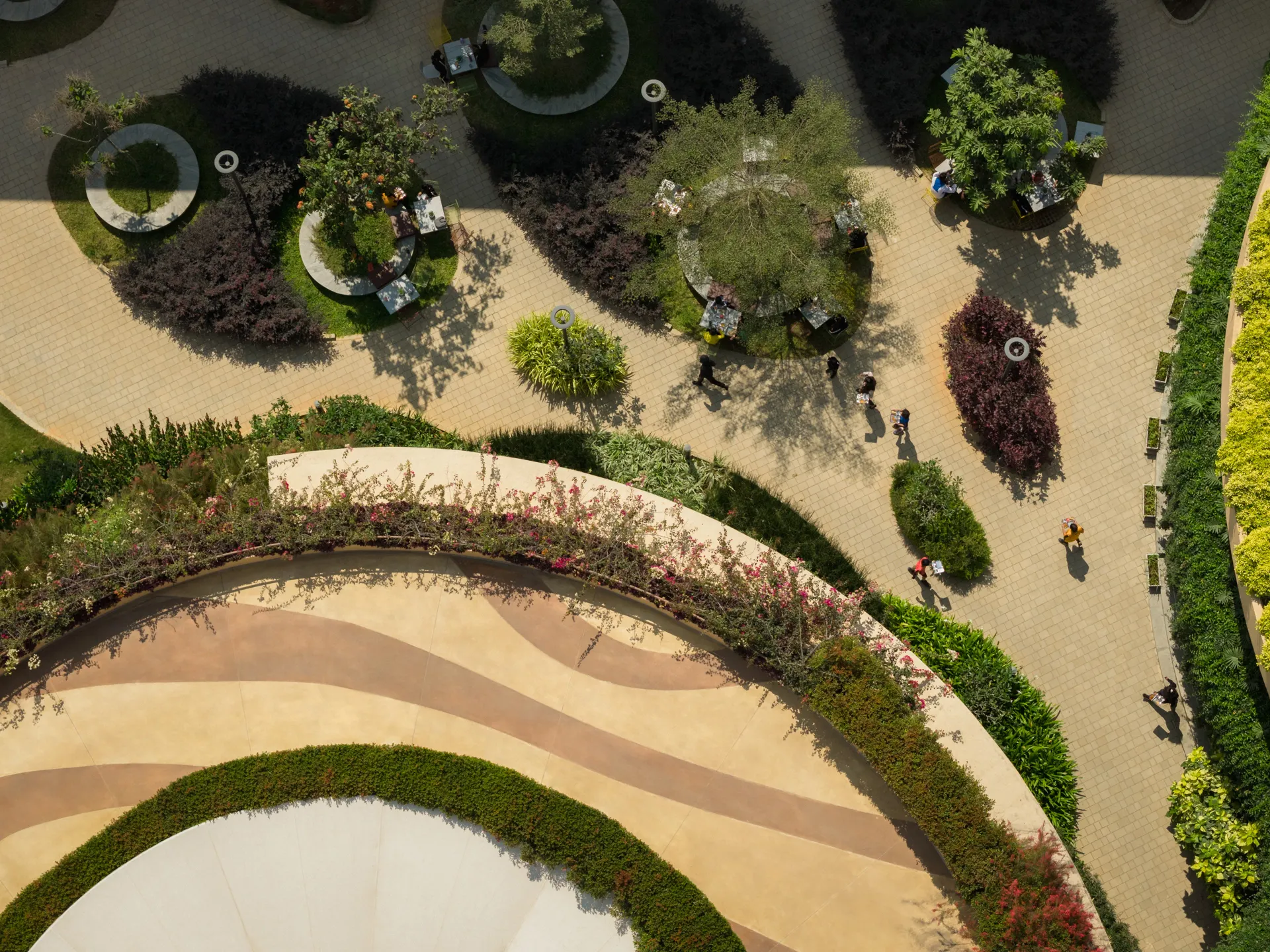Aerial view of the Plaza