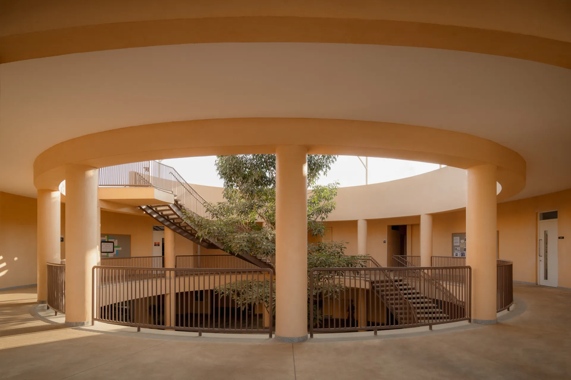 Corridor overlooking the courtyard