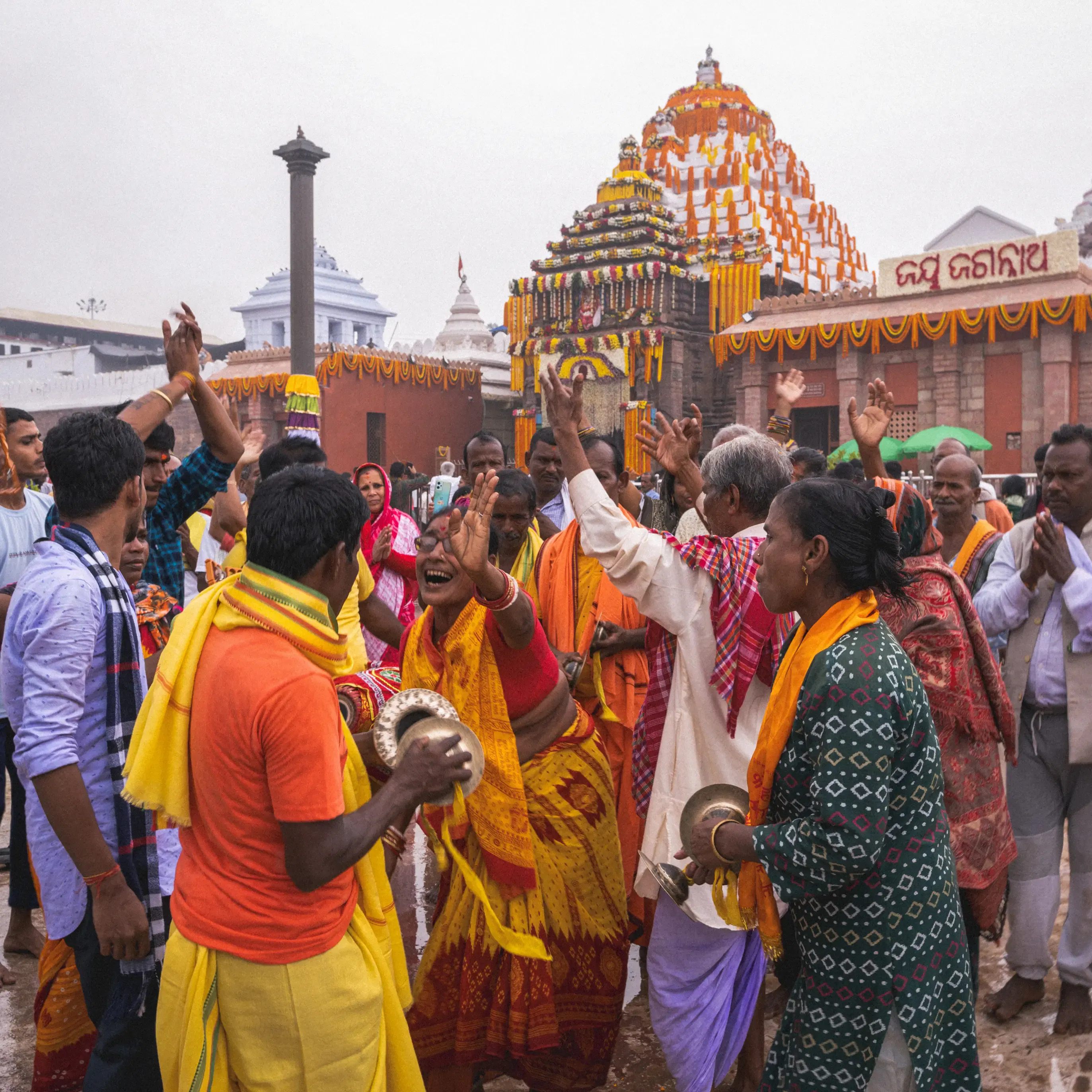 Community celebrations within the temple precinct