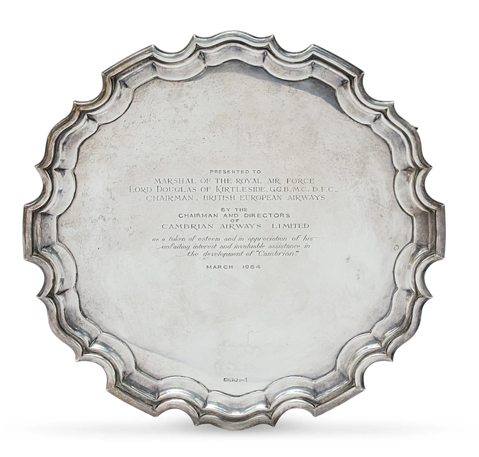 A silver salver