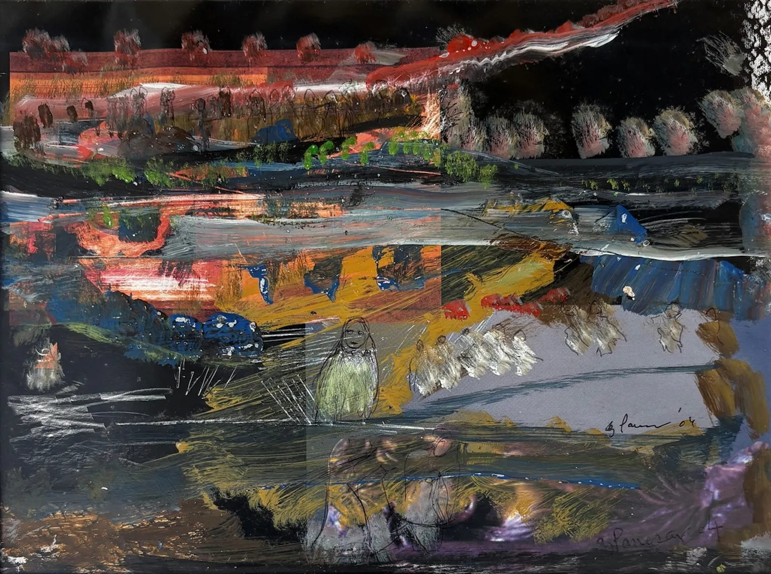 B R PANESAR (1927 - 2014) - Untitled II