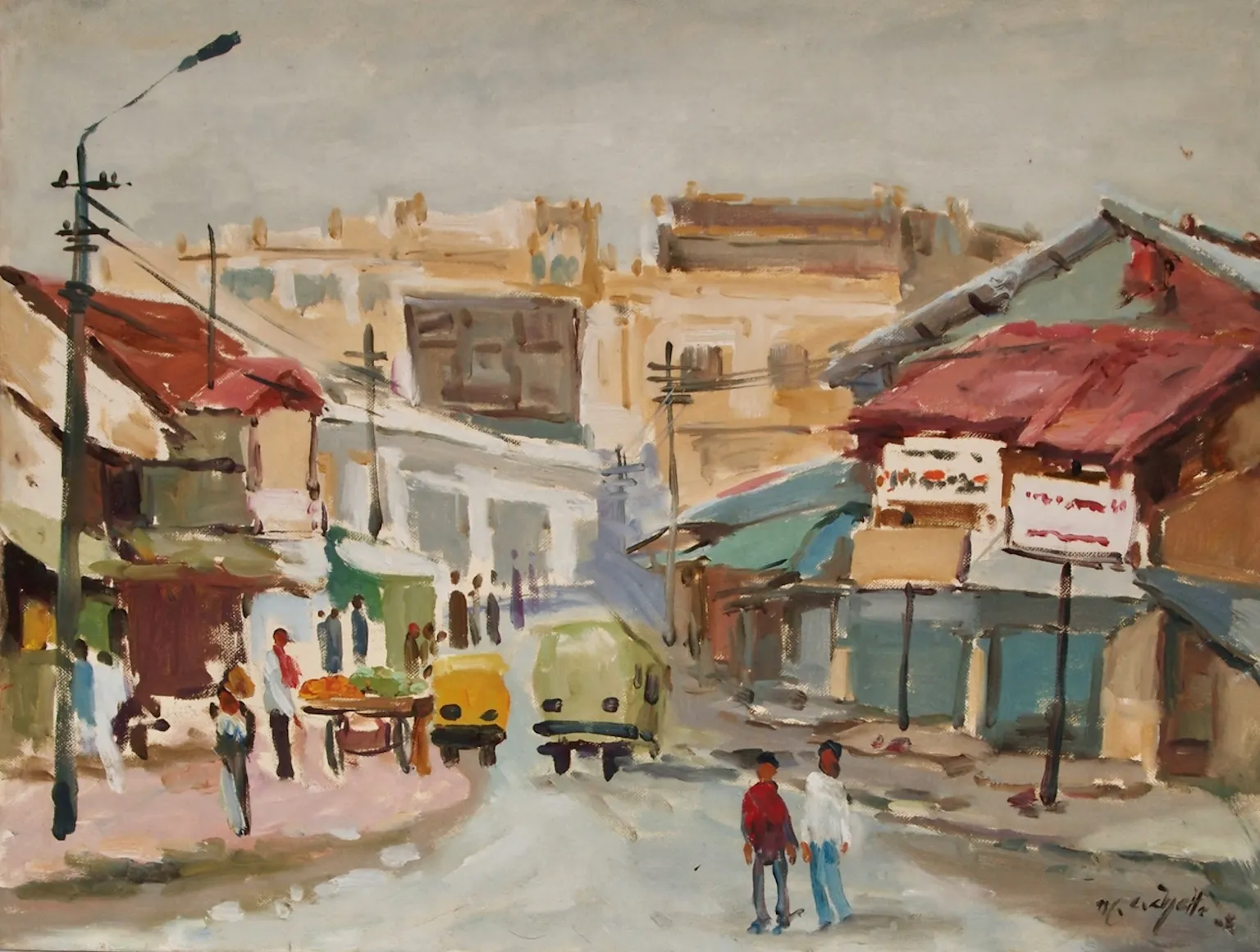 M C CHETTI (1958 -2019) - Untitled (Street Scene)