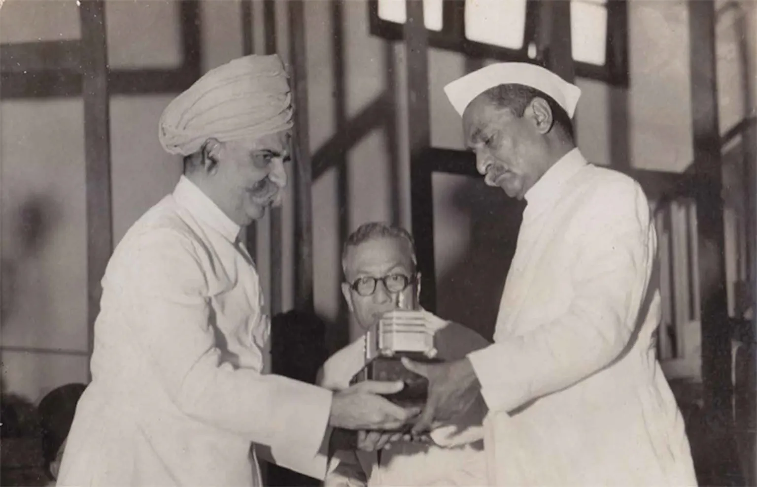 Being honoured by Dr. Rajendra Prasad, first President of India