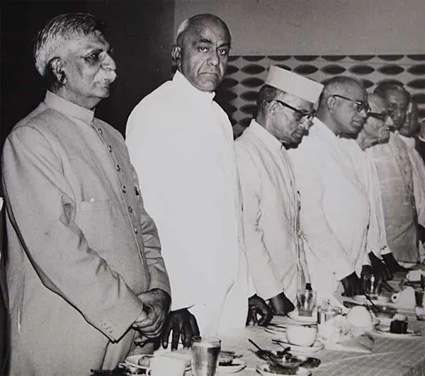 With H.H. Raja Sir Muthiah Chettiar of Chettinad and other dignitaries
