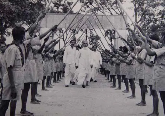 Being welcomed for the inauguration of a NCC Camp