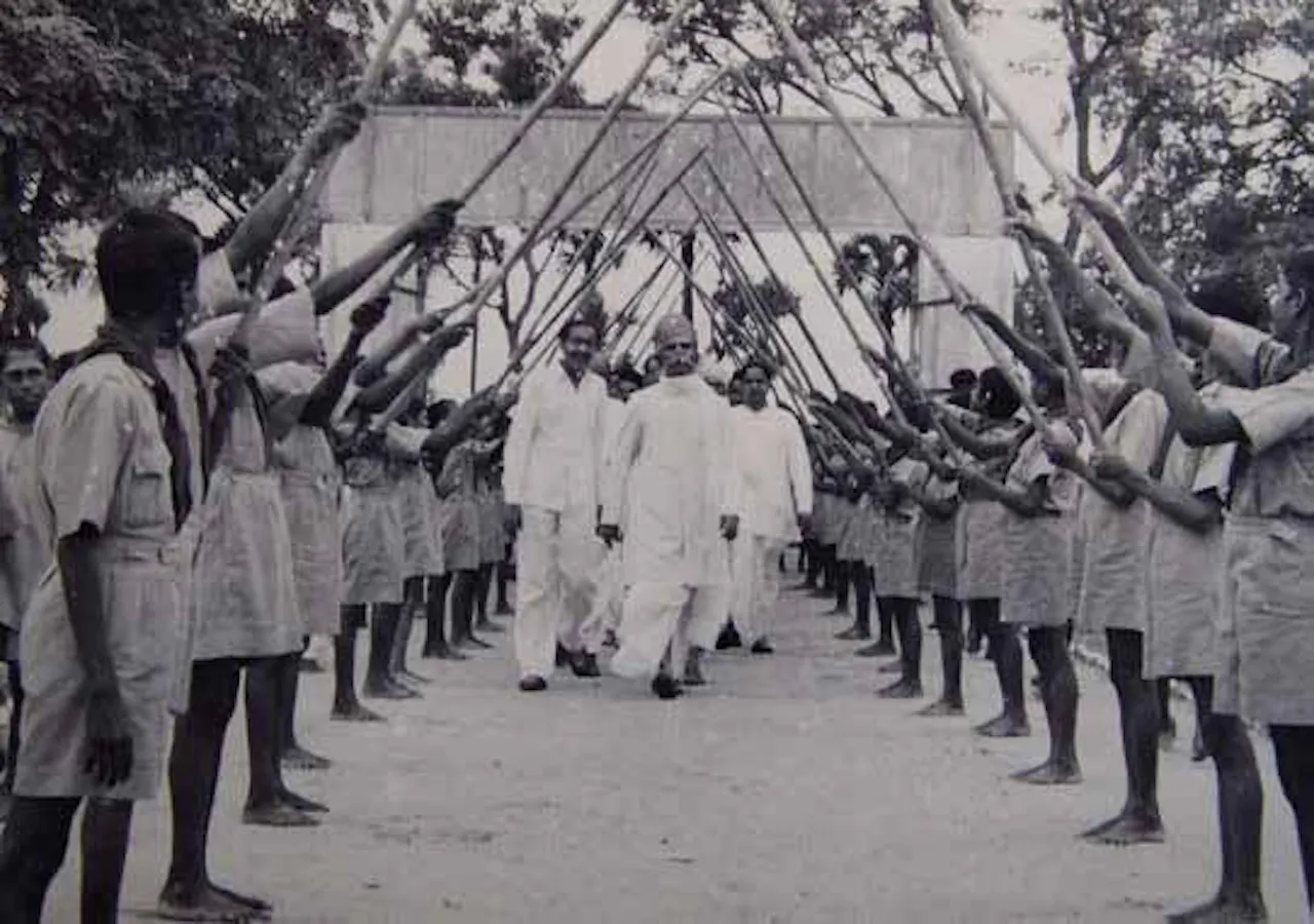 Being welcomed for the inauguration of a NCC Camp