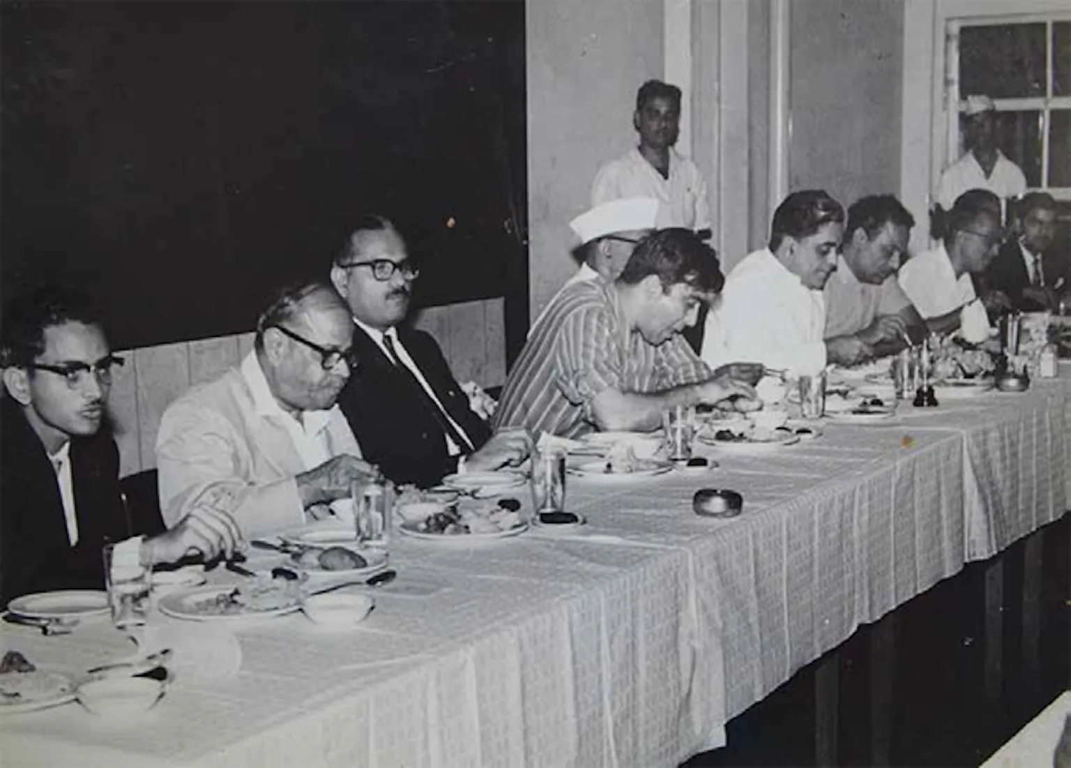 At a dinner gathering with Sunil Dutt & others