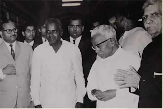 With M. Bhaktavasalam, Chief Minister of Tamil Nadu