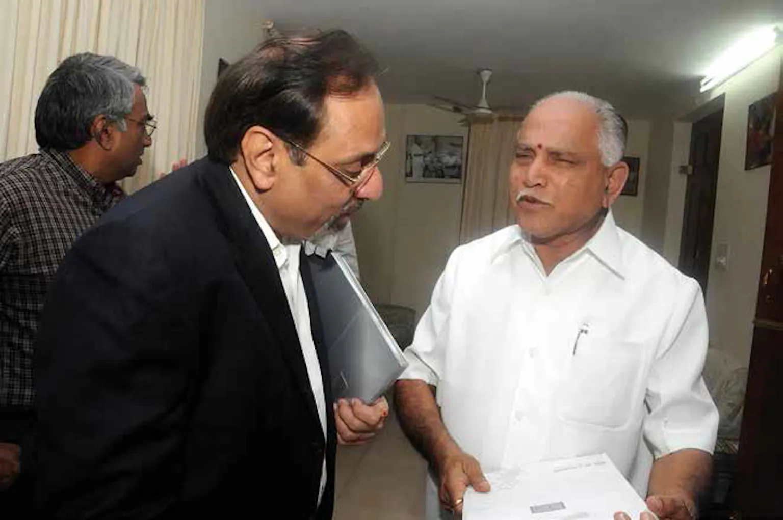 Maher with B.S. Yeddyurappa, Chief Minister of Karnataka