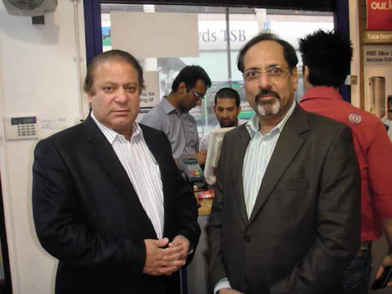Maher with Nawaz Sharif, Prime Minister of Pakistan