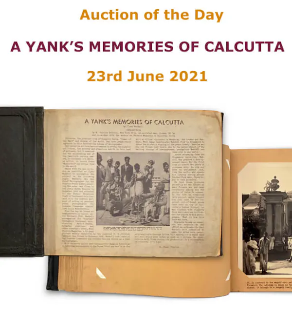 Auction of the Day: A YANK'S MEMORIES OF CALCUTTA