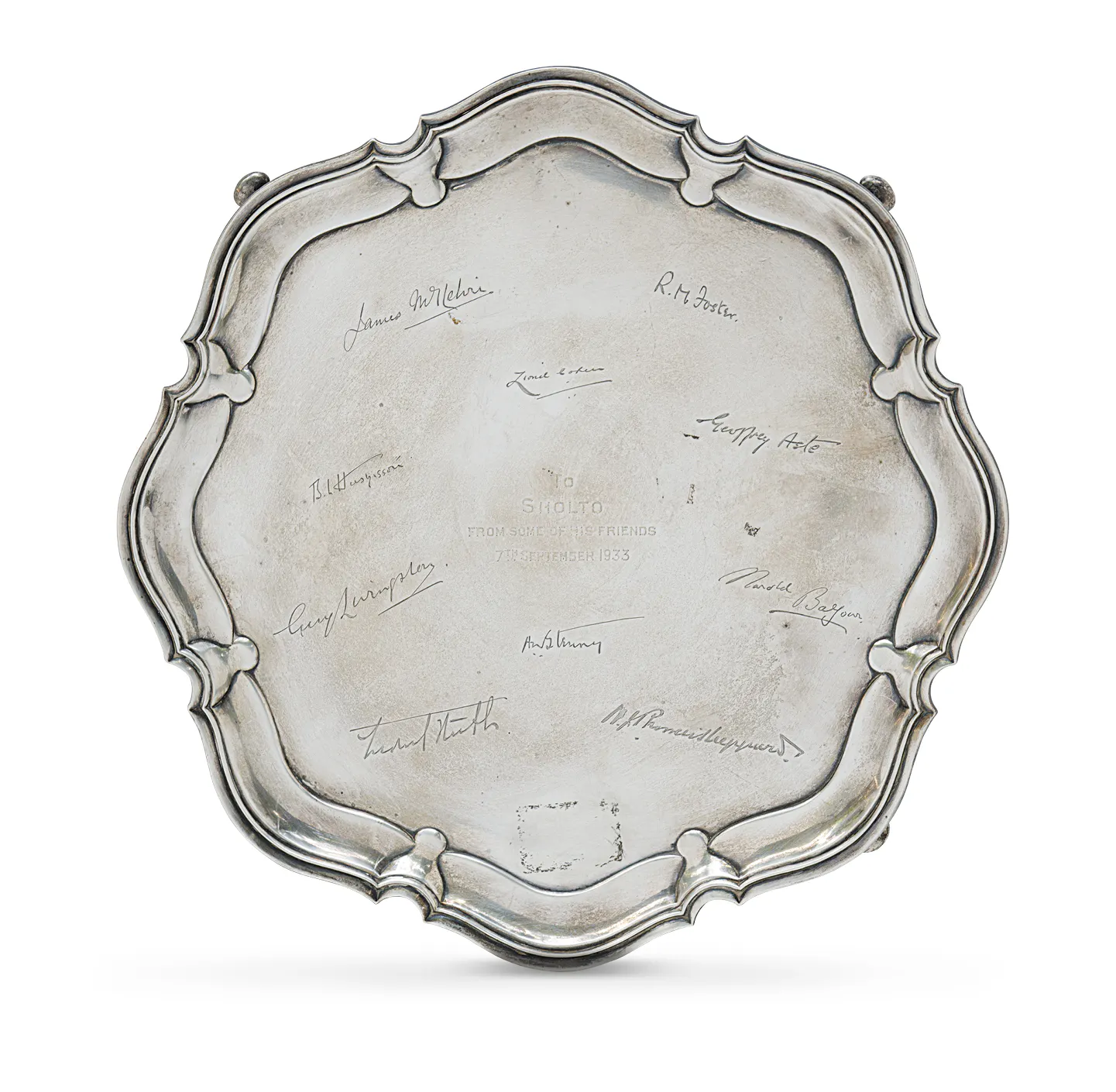 A silver salver