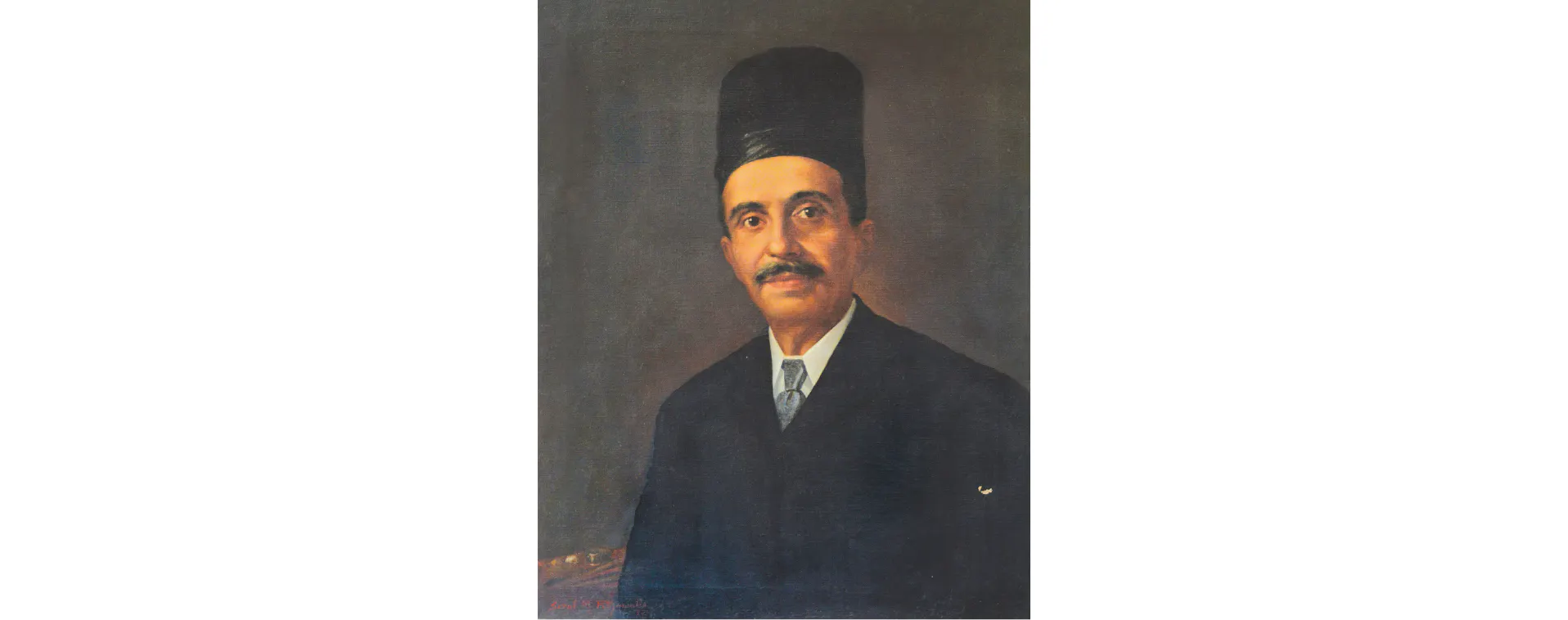 Portrait of M F Pithawalla by his son Sorab Pithawalla, 1935. Courtesy: The Indian Portrait Museum
