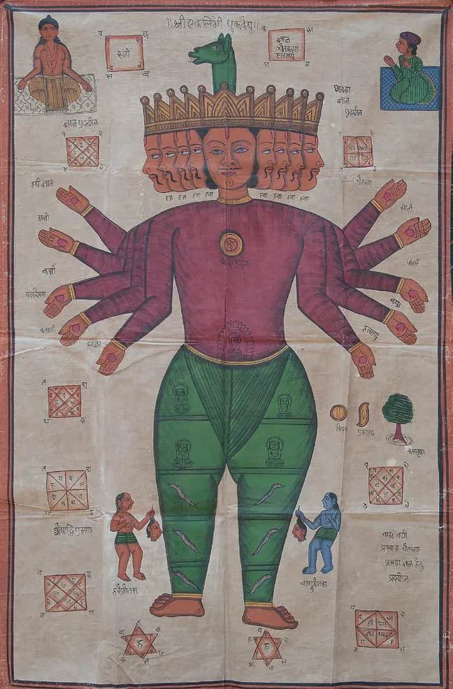 A nine-headed 'Ek Linghi Purush'