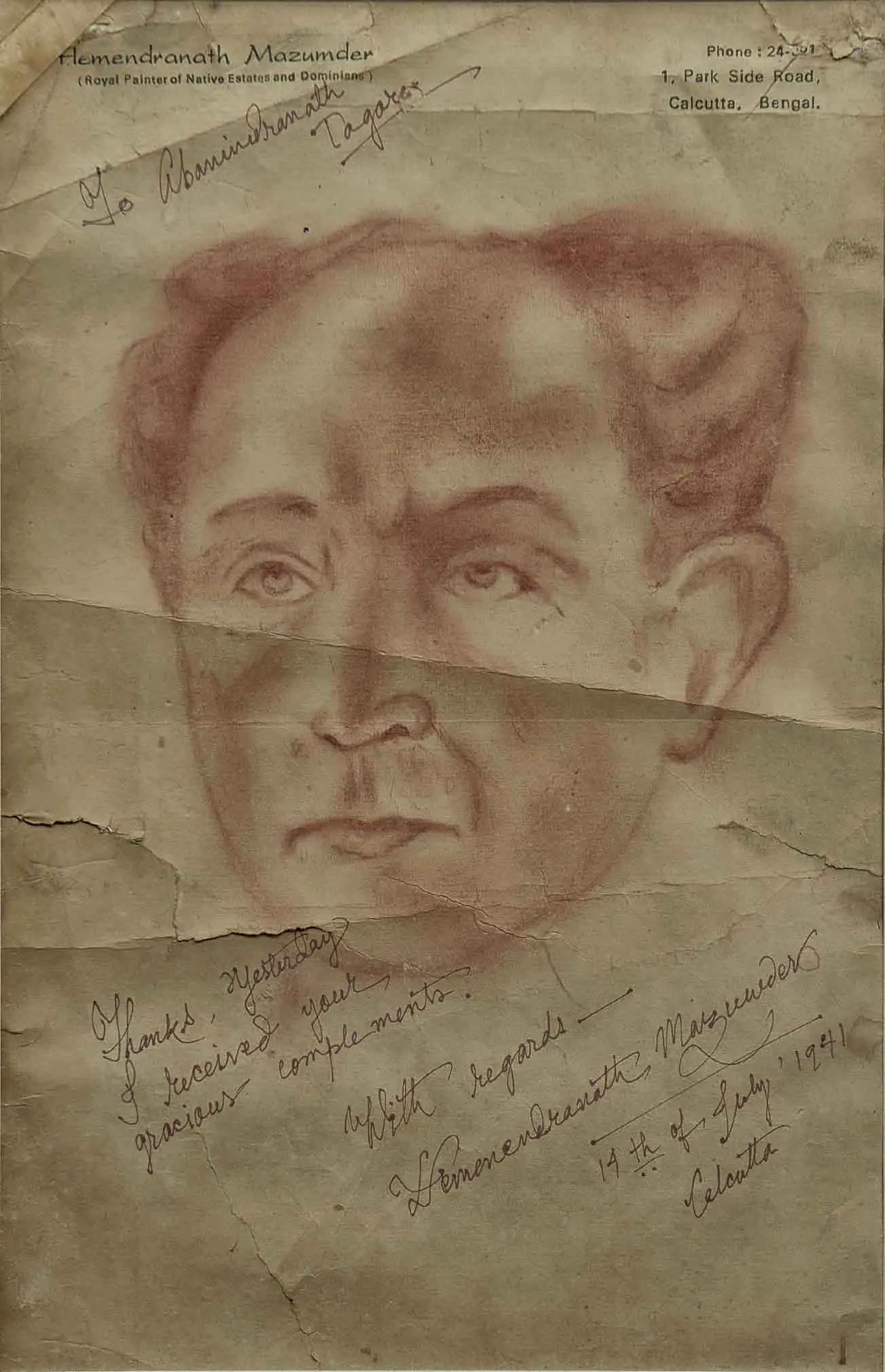 Portrait of Abanindranath Tagore