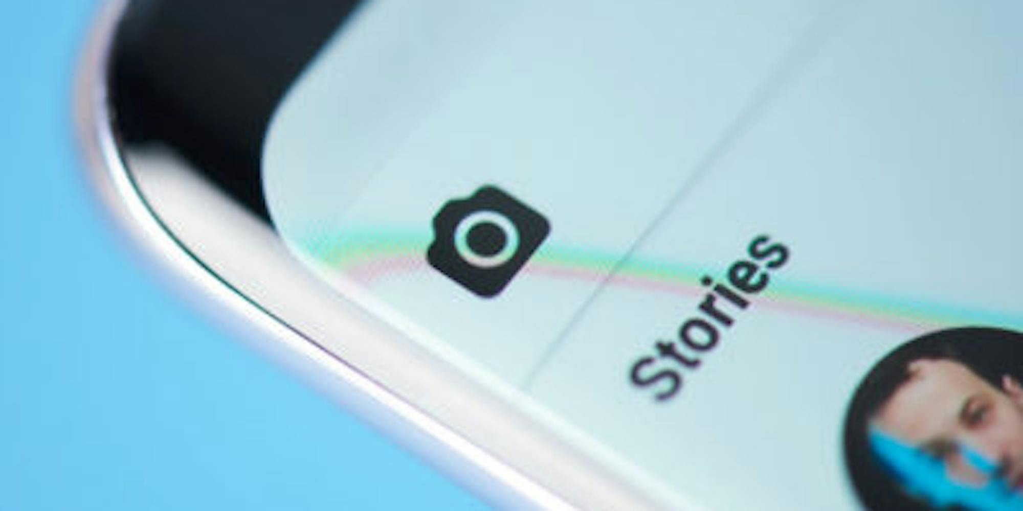 a smartphone showing insta stories