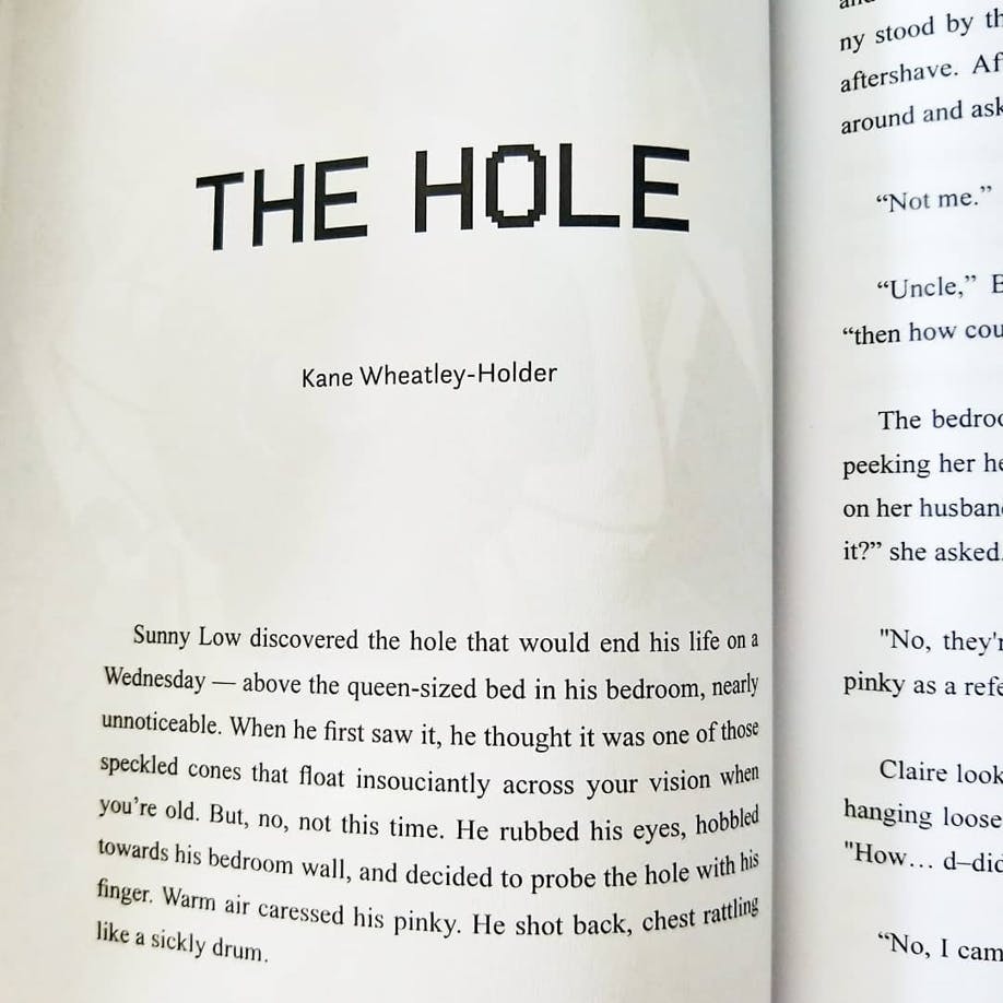 The published short story 'The Hole' in the local anthology 'Pulp Toast/Roti Bakar’