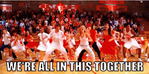 Gif of "We're all in this together" by The High School Musical