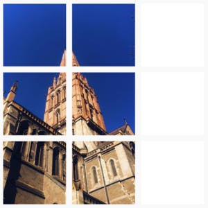 A carefully created instagram feed to show a bigger picture of a building
