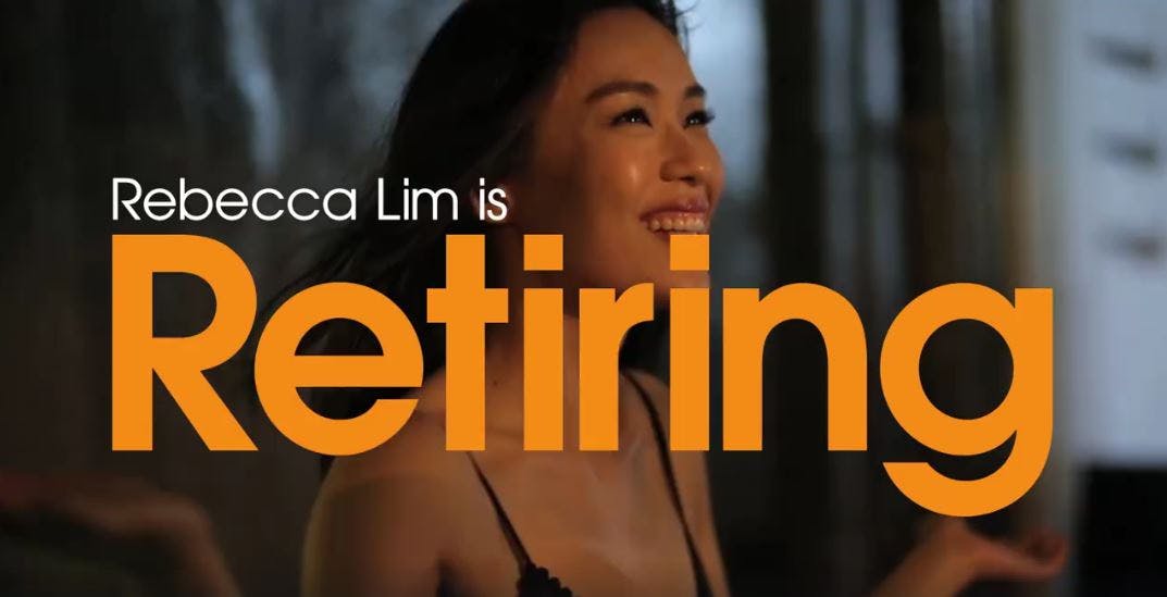 Rebecca Lim retirement announcement video