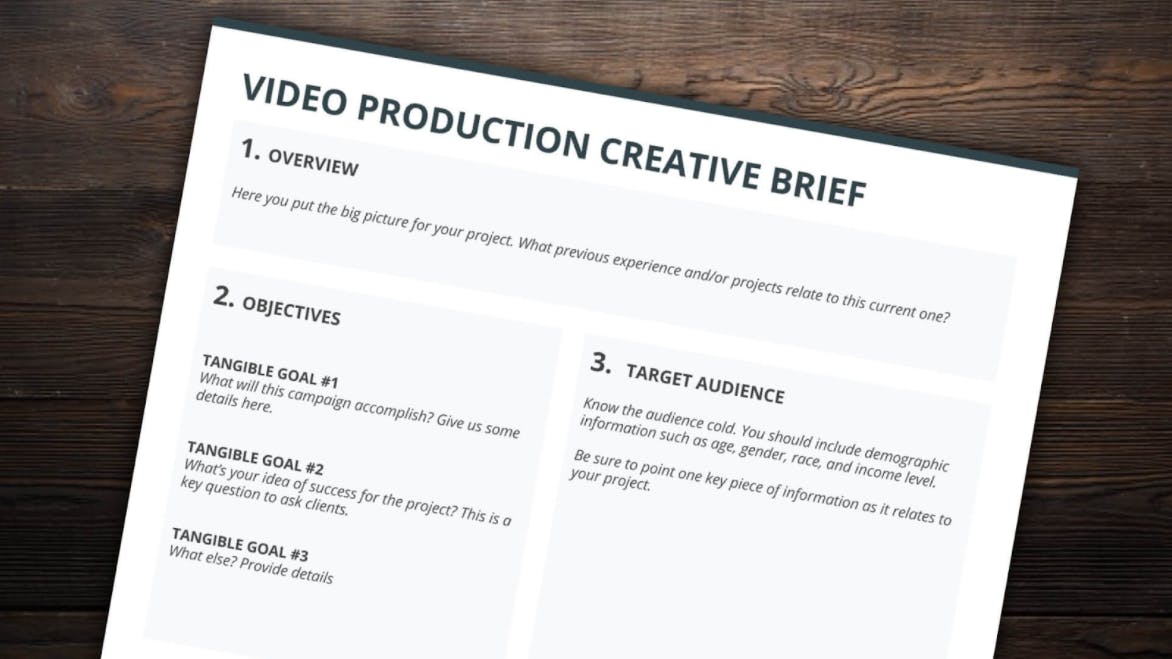 Video production creative brief