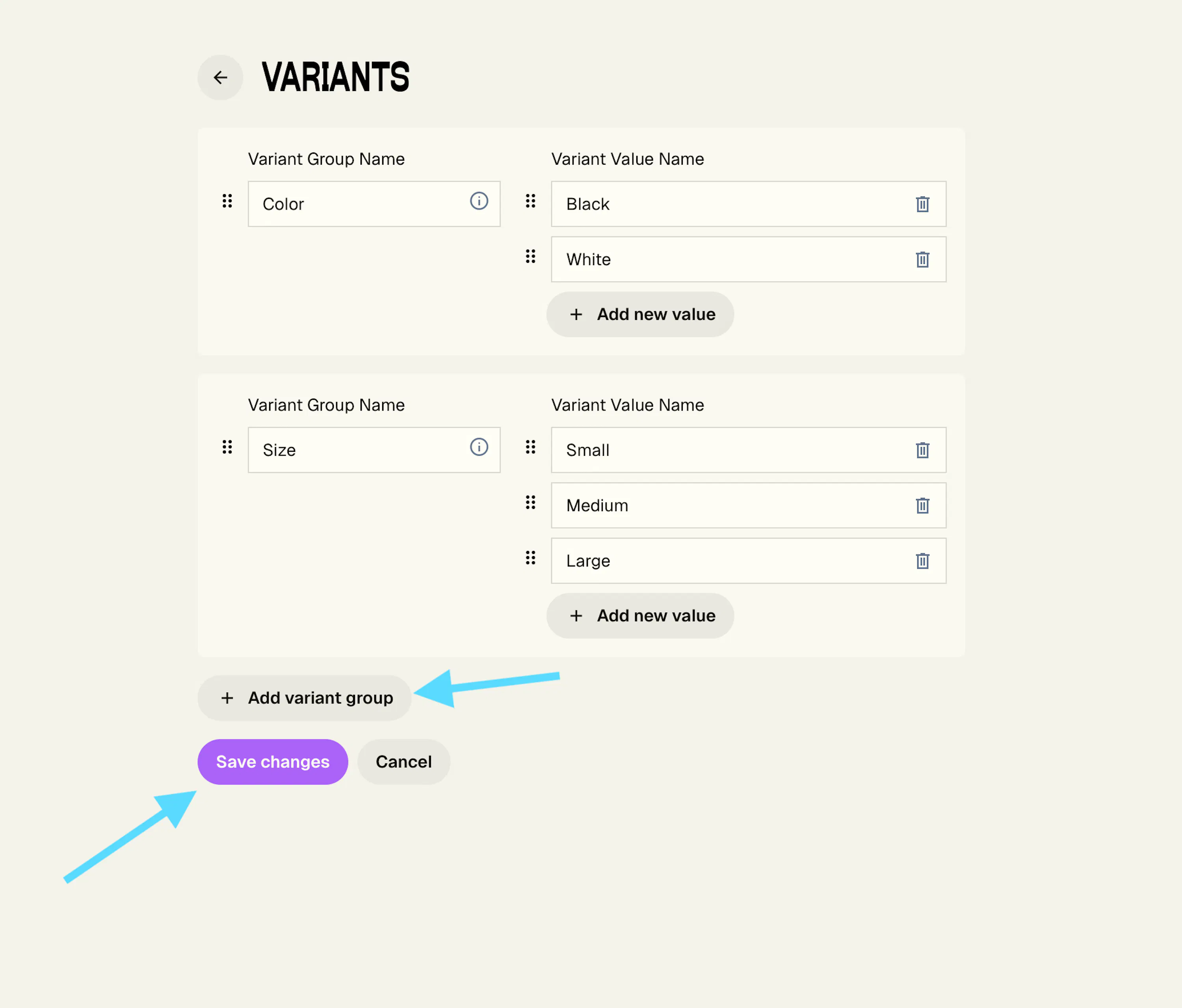 Create Code Variations Create Product Variants